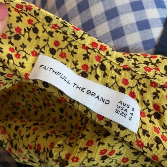 Faithfull the Brand / Arrieta slip dress Raquel Floral Print midi tassel Midi S - Picture 12 of 13